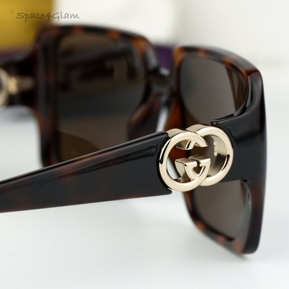 BRAND NEW Gucci GG1692S 002 Havana Brown Square Women Sunglasses GG 1692S - Picture 6 of 10